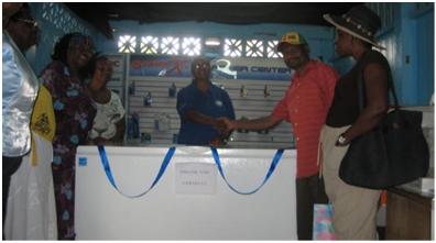 Donation of a commercial freezer to the All Saints