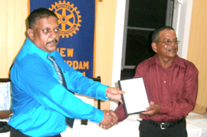 Newspaper vendor, farmer honoured by New Amsterdam Rotary Club